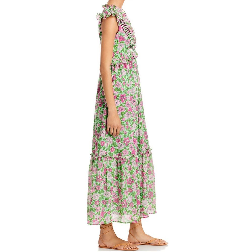 Banjanan Constance Floral Print Ruffled Dress, Patina, NWT, Size S - Picture 3 of 11